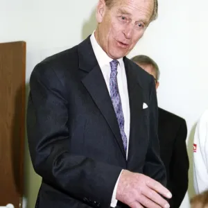 Print of Prince Philip visiting Irlam Family Centre Print of Prince Philip visiting Irlam Family Centre