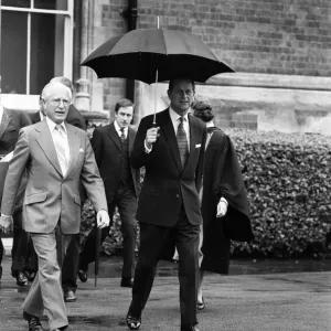 Prince Philip, Duke of Edinburgh visits Malvern Girls College. 4th May 1978