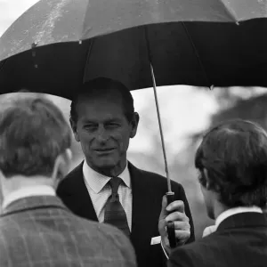 Prince Philip, Duke of Edinburgh visits Malvern Girls College. 4th May 1978