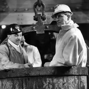 Prince Philip at Mosley Common Colliery Print