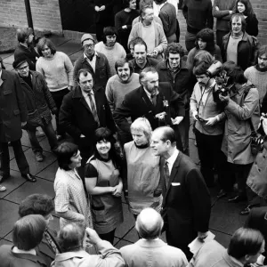 Prince Philip at Salford University Print, 8th February 1973 Prince Philip at Salford University Print, 8th February 1973