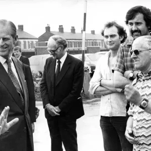 Prince Philip, Duke of Edinburgh visits Salford University. 12th July 1979