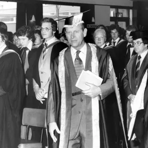 Prince Philip, Duke of Edinburgh visits Salford University for the degrees ceremony