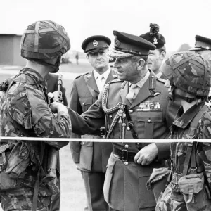 Prince Philip at Albemarle Barracks Print, 4th July 1988