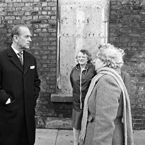 Prince Philip, Duke of Edinburgh visits Wavertree, Liverpool. 20th February 1987