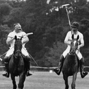 Prince Philip and Jimmy Edwards in action playing polo on the Dukes 40th birthday Prince Philip and Jimmy Edwards in action playing polo on the Dukes 40th birthday