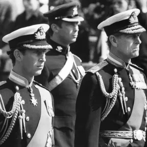 Prince Philip and Prince Charles attending the funeral of Earl Mountbatten - 6 September