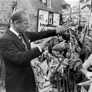 Prince Philip receives a birthday card on behalf of Princess Diana - 1 July 1982