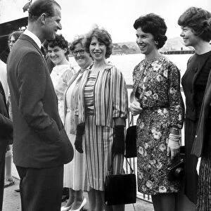 Prince Philip talks to representatives of The Outward Bound Schools