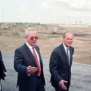 Prince Philip visiting Tees Barrage. 18th May 1993