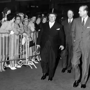 Prince Philip visiting Wales. The Duke of Edinburgh turns to acknowledge the warm welcome