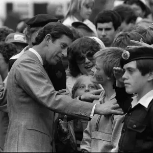 Prince and Princess of Wales in Canada 1983 Prince Charles inspects a young boy Prince and Princess of Wales in Canada 1983 Prince Charles inspects a young boy