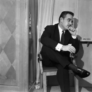 Prince Rainier of Monaco in his suite aboard the ile de France. 22nd March 1956 Prince Rainier of Monaco in his suite aboard the ile de France. 22nd March 1956