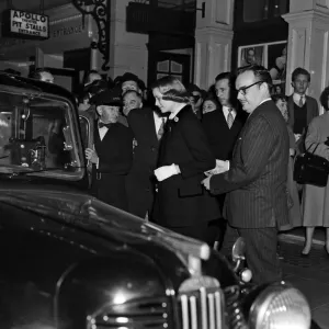Prince Rainier and Princess Grace of Monaco leave the Apollo Theatre after watching Prince Rainier and Princess Grace of Monaco leave the Apollo Theatre after watching