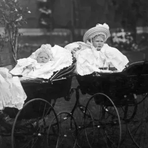 Prince of Wales and Duke of York pictured here in their high prams as babies Prince of Wales and Duke of York pictured here in their high prams as babies