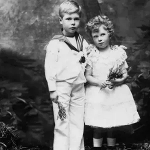 The Prince of Wales and the Princess Royal pose for a portrait The Prince of Wales and the Princess Royal pose for a portrait