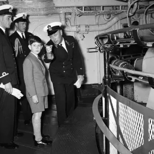 The Prince of Wales visits HMS Eagle at Weymouth. 29th April 1959 The Prince of Wales visits HMS Eagle at Weymouth. 29th April 1959