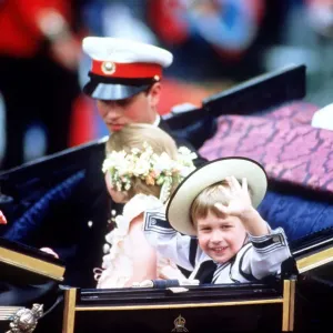 Prince William and Prince Edward on the way to Westminster Abbey for the wedding of Prince William and Prince Edward on the way to Westminster Abbey for the wedding of