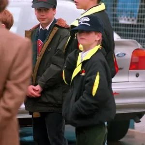 Prince William and Prince Harry at the 1993 Sega European Grand Prix Print
