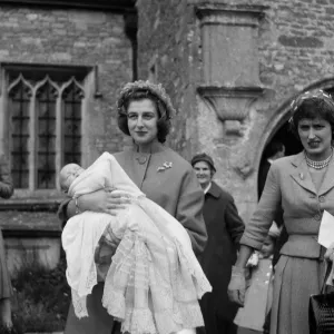 Print of Princess Alexandra at South Wraxall Christening Print of Princess Alexandra at South Wraxall Christening