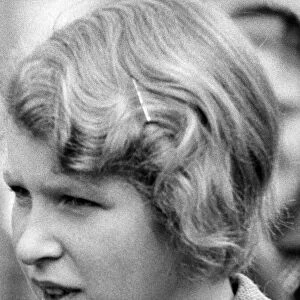 Princess Anne aged 11 at Badminton Horse Trials - April 1962 13 / 04 / 1962