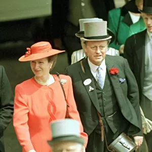 PRINCESS ANNE AND ANDREW PARKER BOWLES AT ASCOT 1996