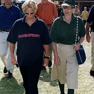Princess Anne August 98 At horse trials at her Gatcombe Park home with daughter