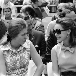 Princess Anne at a baseball game in Washington alongside Julia Eisenhower. 19th July 1970 Princess Anne at a baseball game in Washington alongside Julia Eisenhower. 19th July 1970