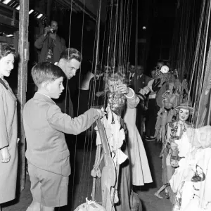 Princess Anne and Prince Charles worked the puppets backstage when they visited Princess Anne and Prince Charles worked the puppets backstage when they visited