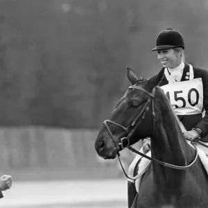 Princess Anne, The Princess Royal, competing in a showjumping event t Windsor Great Park Princess Anne, The Princess Royal, competing in a showjumping event t Windsor Great Park