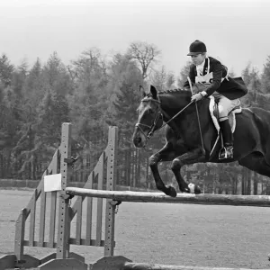 Princess Anne, The Princess Royal, competing in a showjumping event t Windsor Great Park Princess Anne, The Princess Royal, competing in a showjumping event t Windsor Great Park
