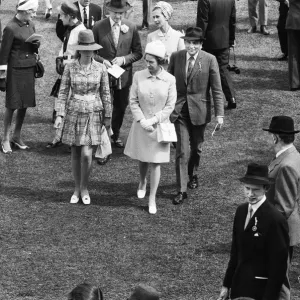 Princess Anne and Queen Elizabeth II among the racegoers at Glorious Goodwood Princess Anne and Queen Elizabeth II among the racegoers at Glorious Goodwood