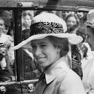 Princess Anne and Queen Elizabeth II visit Dartmouth. 1972
