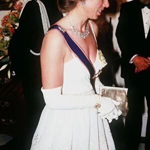 Princess Anne at the state banquet in Belgrave square