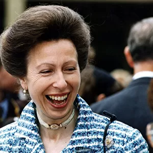 Princess Anne visiting Glasgow opening museum of religion pearl choker thistle brooch