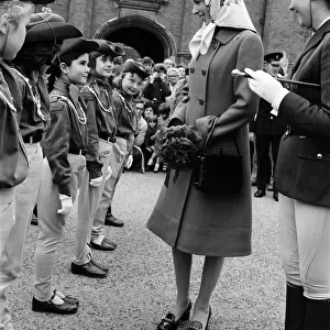 Princess Anne visits the Horse Rangers of the Commonwealth at Hampton Court Palace