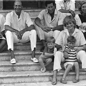 Princess Charles and Princess Diana on Holiday with King Juan Carlos of Spain