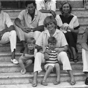 Print of Princess Charles and Princess Diana on holiday