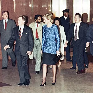 Princess Diana arriving at Dawson International Cocktail Party at The Equitable Center