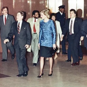 Princess Diana arriving at Dawson International Cocktail Party at The Equitable Center