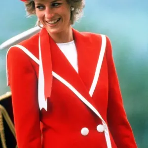 Princess Diana attends a parade at the Britannia Royal Naval Military College in Princess Diana attends a parade at the Britannia Royal Naval Military College in