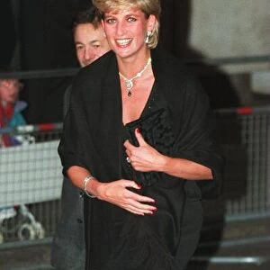 Princess Diana attends a piano recital in aid of the "Voices Foundation"