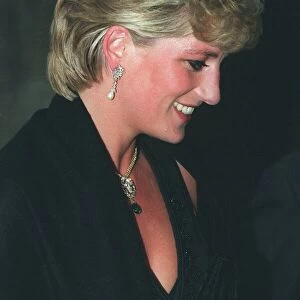 Princess Diana attends a piano recital in aid of the "Voices Foundation"