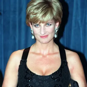 Print of Princess Diana at a New York Awards Ceremony