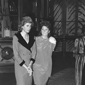 Princess Diana and the Duchess of York Sarah Ferguson at a reception for the King of