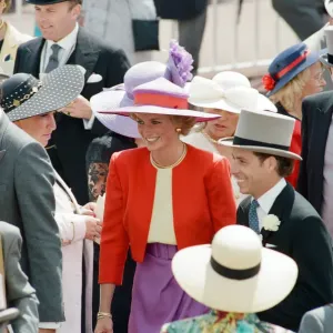 Print of Princess Diana, Viscount Linley and Harry Herbert at Ascot Print of Princess Diana, Viscount Linley and Harry Herbert at Ascot