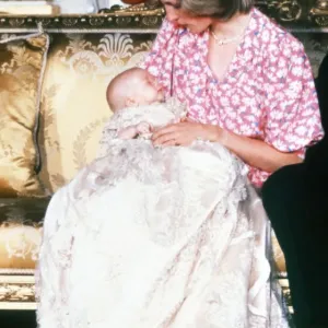 Princess Diana with Prince William in White Drawing Room Print 1982 Princess Diana with Prince William in White Drawing Room Print 1982