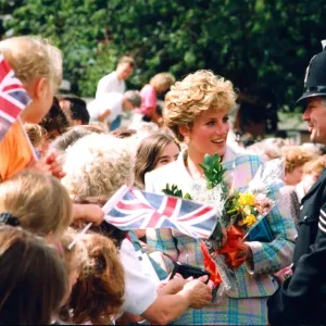 Princess Diana, HRH The Princess of Wales during her visit to Newcastle Upton Tyne Princess Diana, HRH The Princess of Wales during her visit to Newcastle Upton Tyne