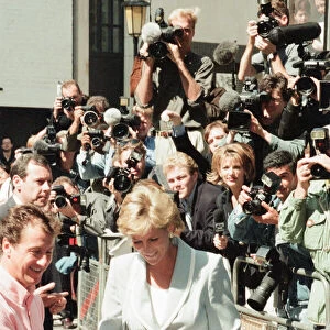 Princess Diana, keeps her first engagement as a divorced woman