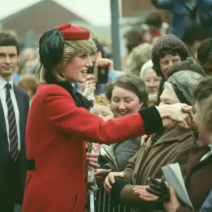 Princess Diana meets and greets the people of Birmingham, The Midlands Princess Diana meets and greets the people of Birmingham, The Midlands
